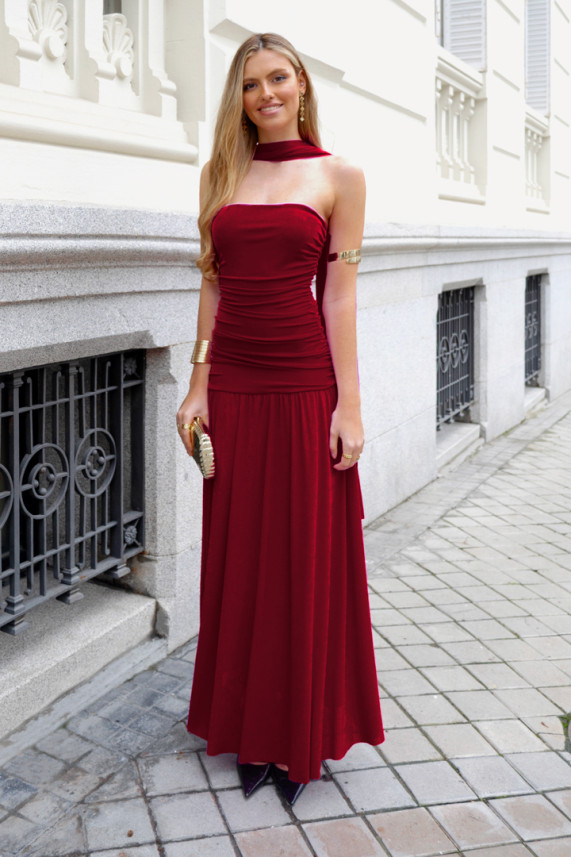 Vestido Bylen burdeos