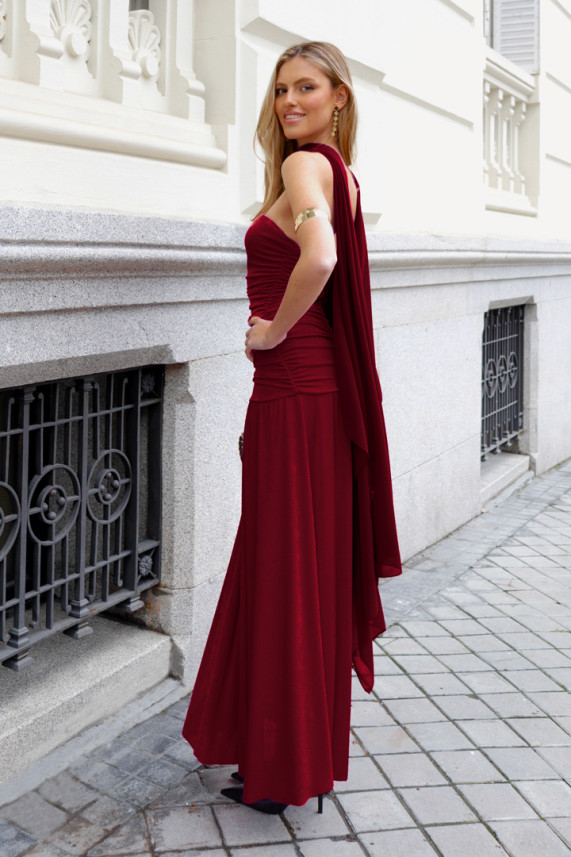 Vestido Bylen burdeos