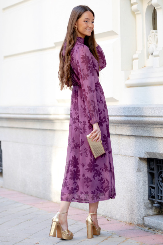 Vestido Garosio buganvilla