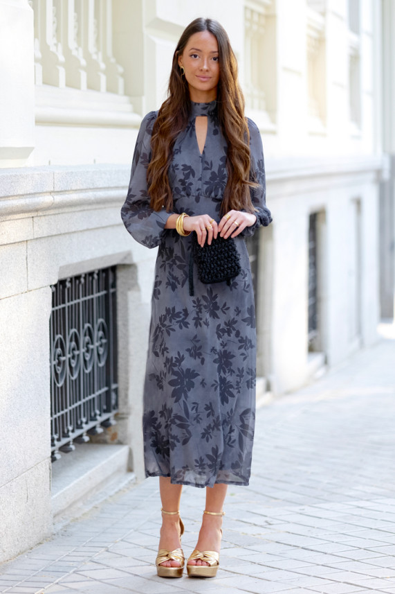 Vestido Garosio gris