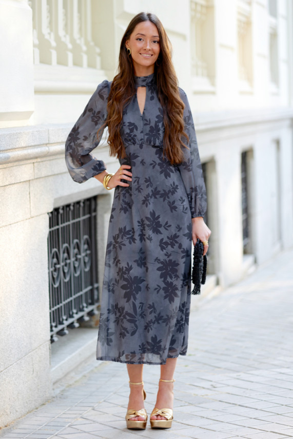 Vestido Garosio gris