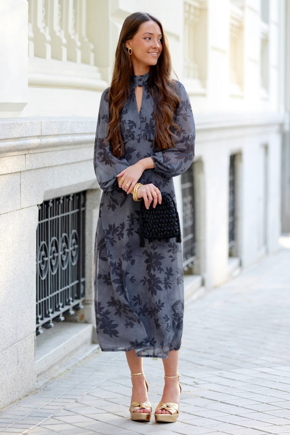 Vestido Garosio gris