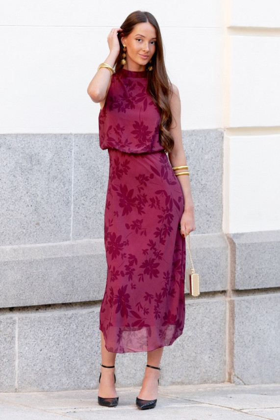 Vestido Walkers burdeos