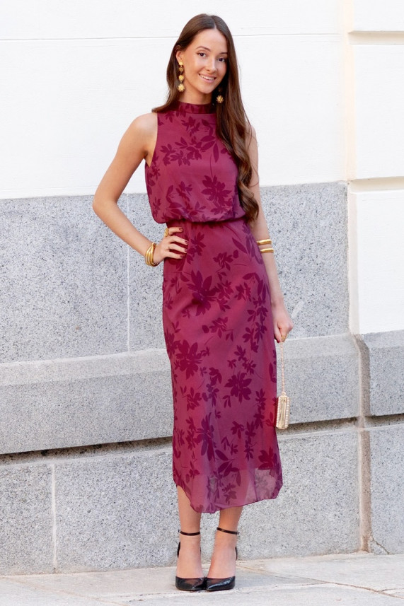 Vestido Walkers burdeos