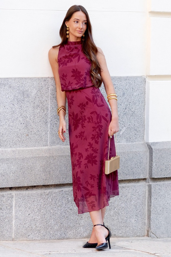 Vestido Walkers burdeos