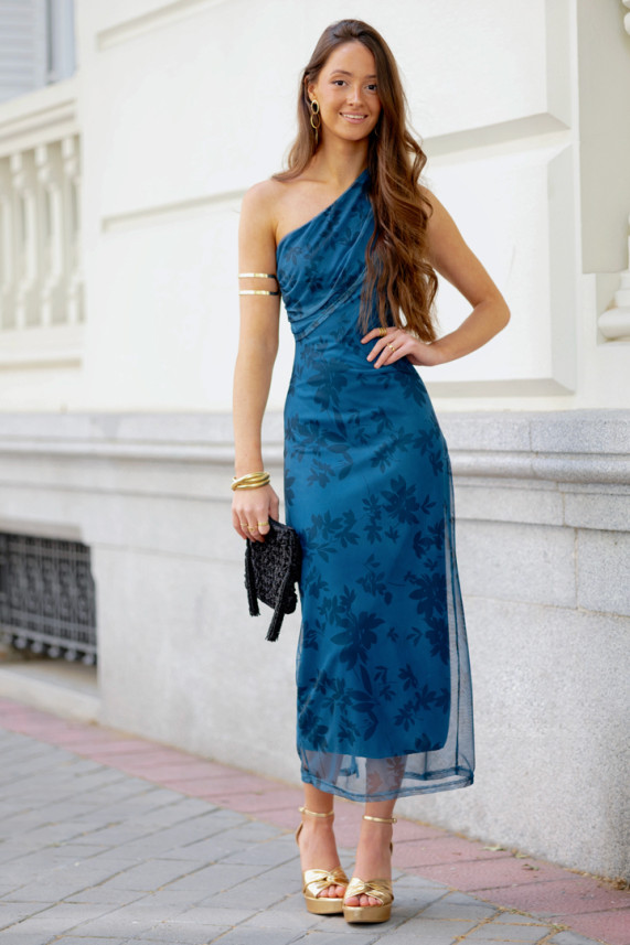 Vestido Cipressi azul índigo