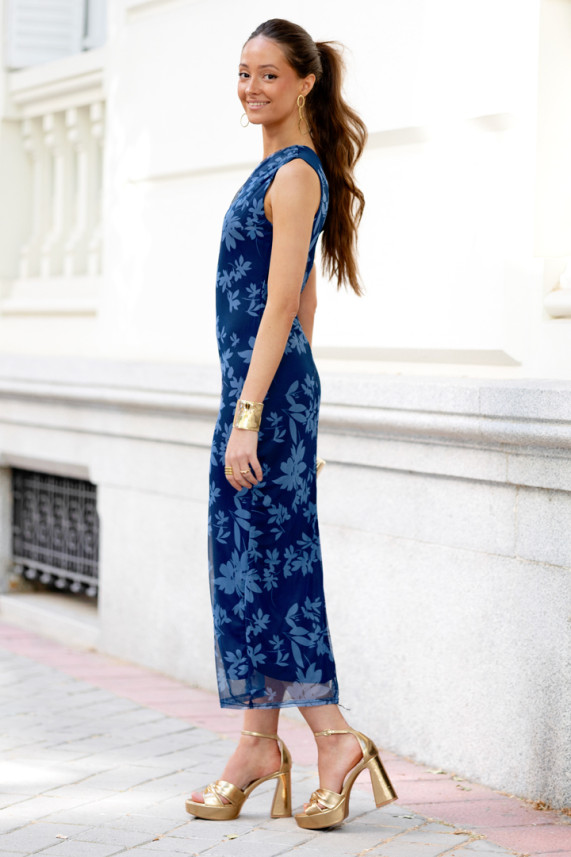 Vestido Cipressi azul oscuro