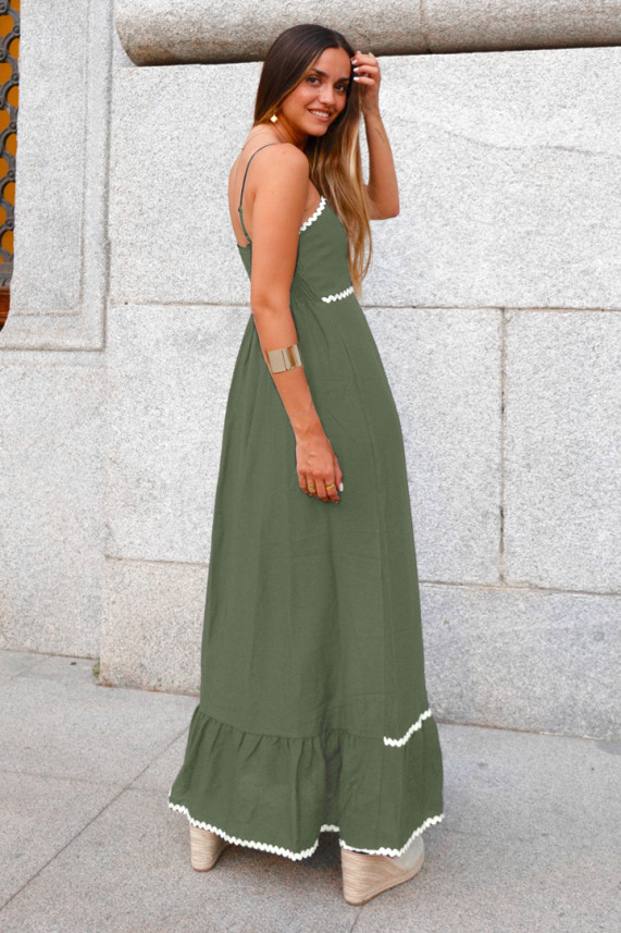 Vestido Henok verde caza