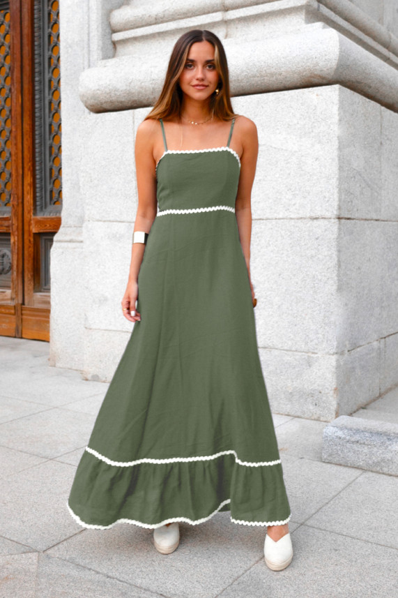 Vestido Henok verde caza