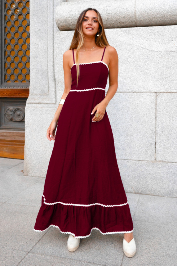 Vestido Henok burdeos