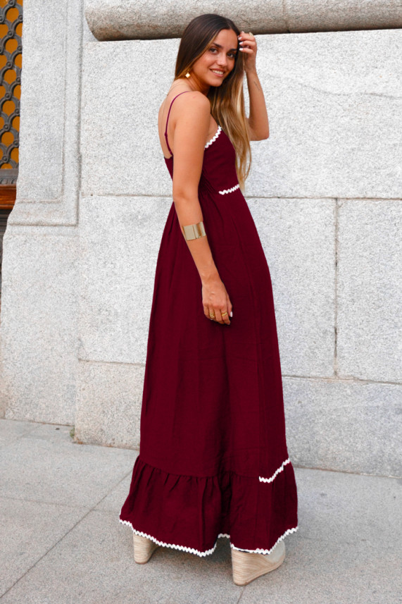 Vestido Henok burdeos