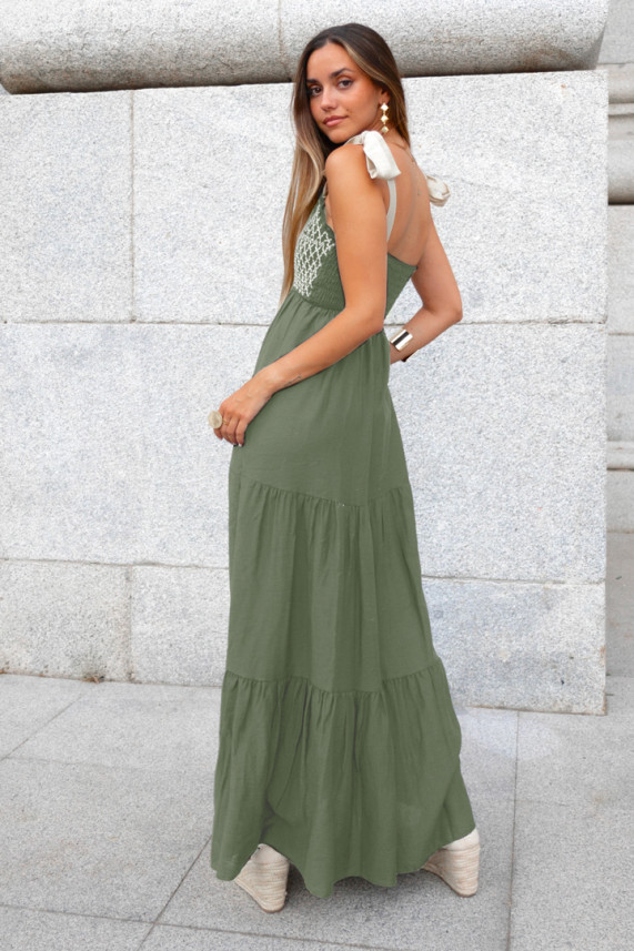 Vestido Alleno verde caza