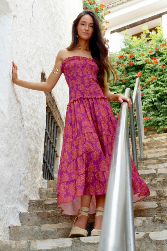 Vestido Corvi buganvilla