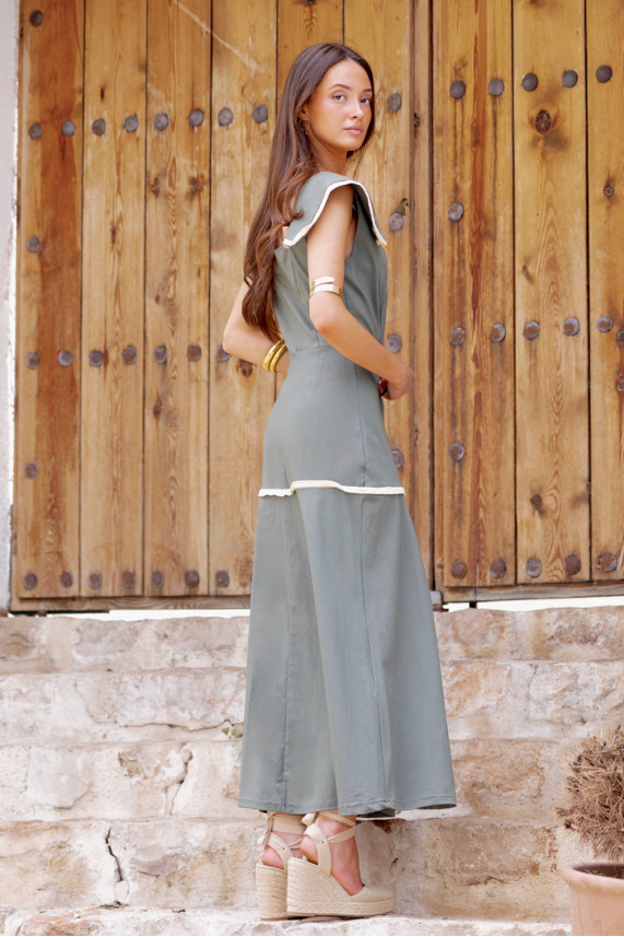 Vestido Trevisi verde caza