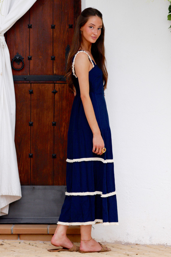 Vestido Chesini azul marino