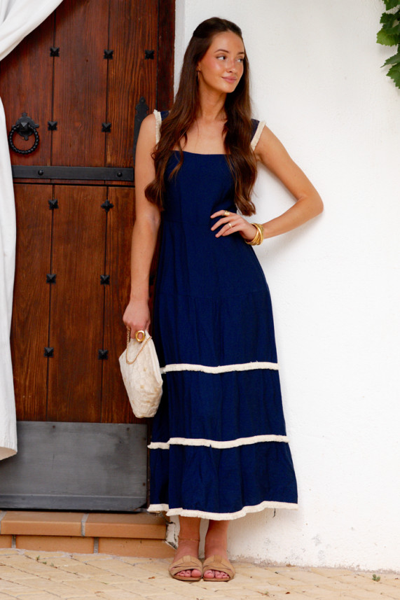 Vestido Chesini azul marino