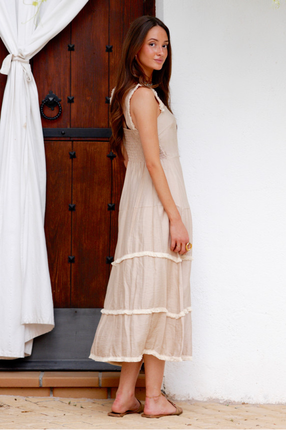 Vestido Chesini beige