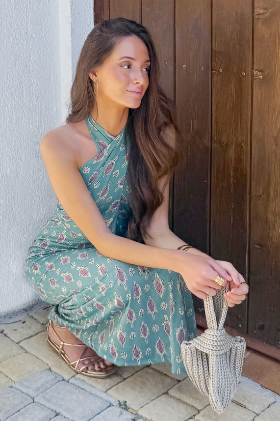 Vestido Hedeas turquesa