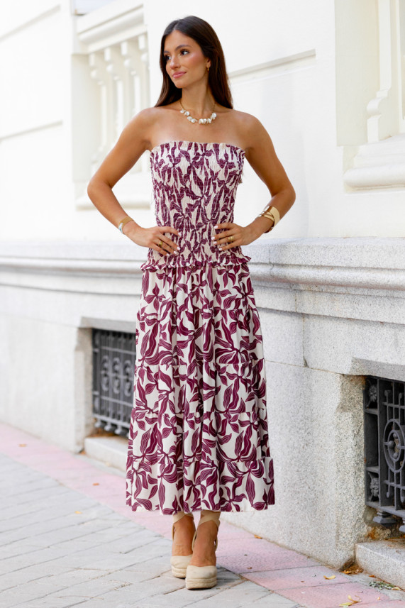 Vestido Kingma burdeos