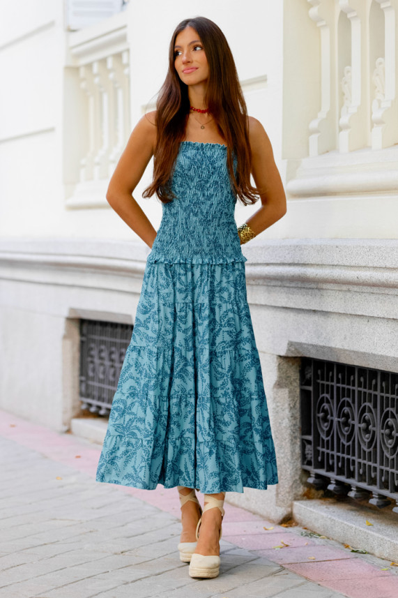 Vestido Silva azul cobalto