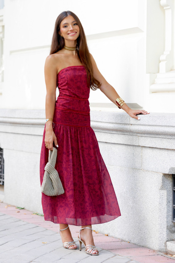 Vestido Storrie burdeos