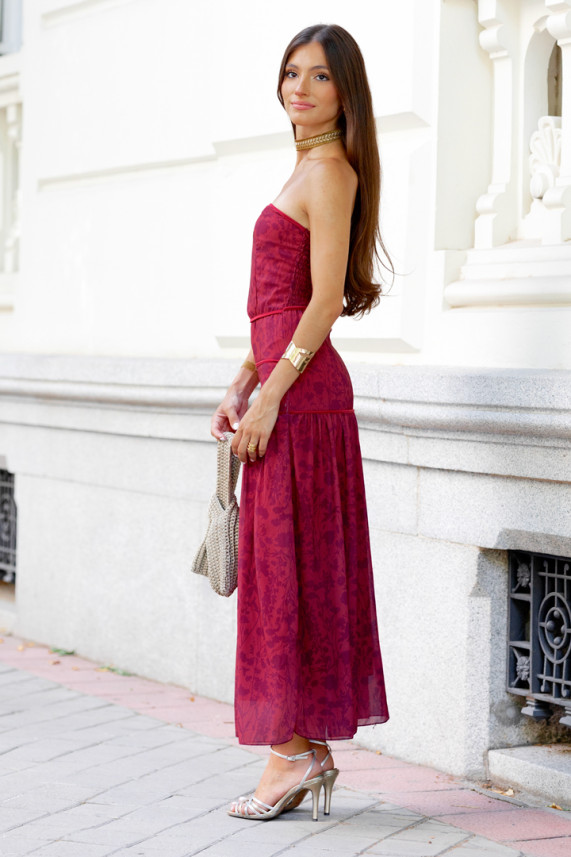 Vestido Storrie burdeos