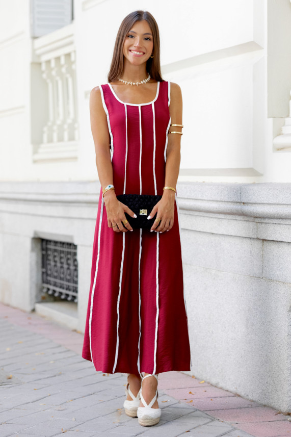 Vestido Latmier burdeos