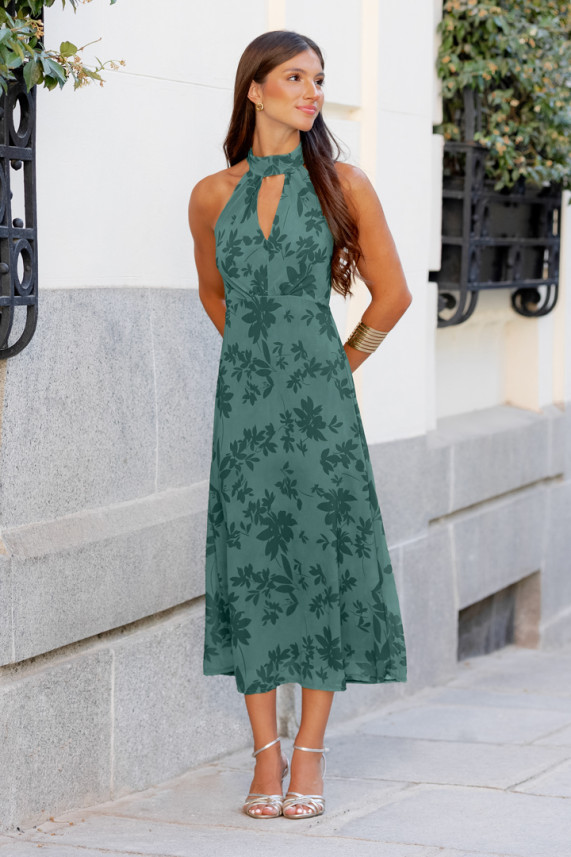 Vestido Koch verde botella