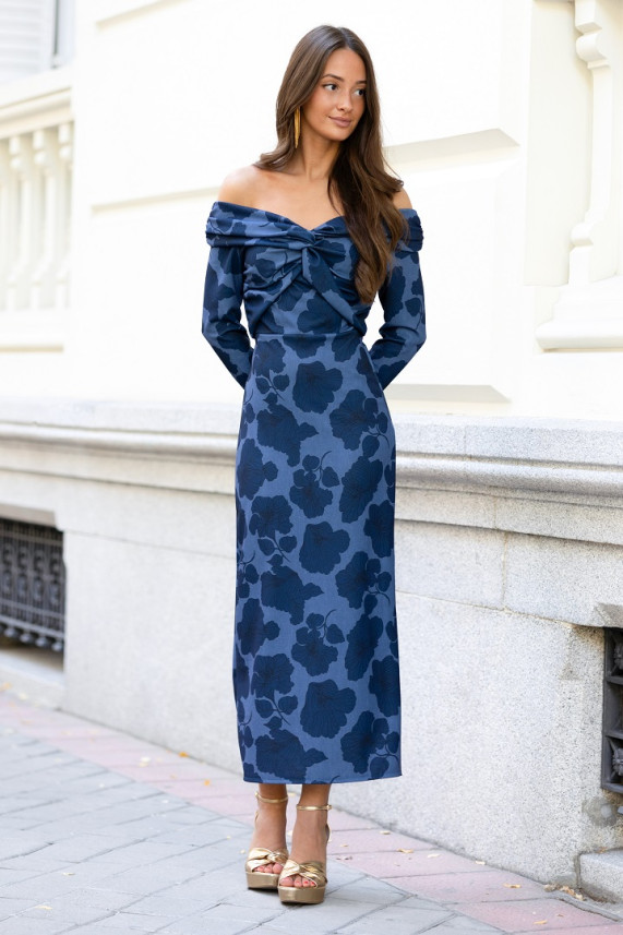 Vestido Vallier azul marino