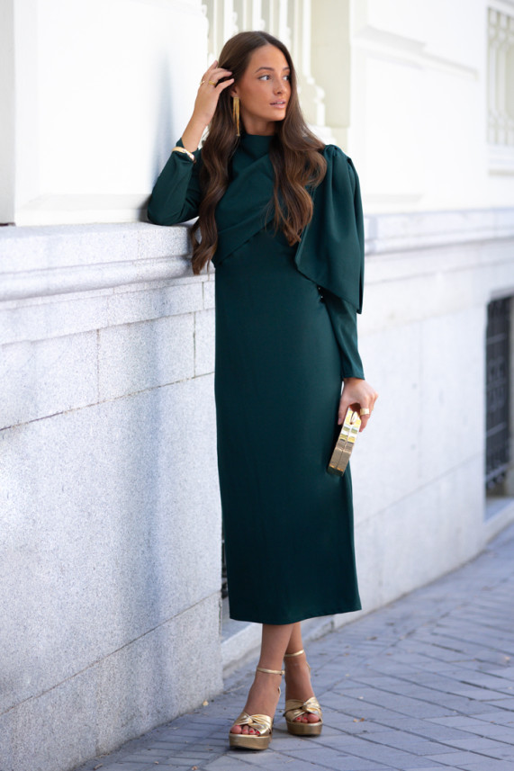 Vestido Jones verde botella