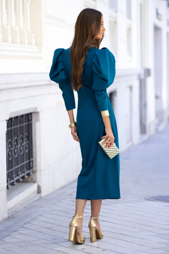 Vestido Covilli azul cobalto