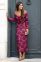 Vestido Vallier burdeos