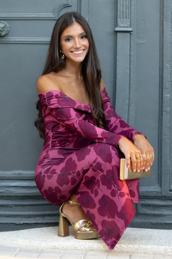 Vestido Vallier burdeos