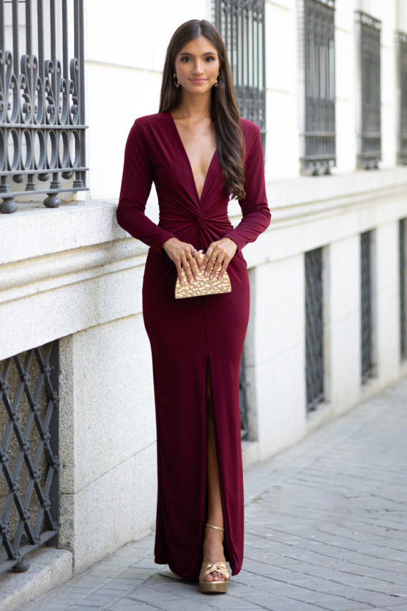 Vestido Gadey burdeos