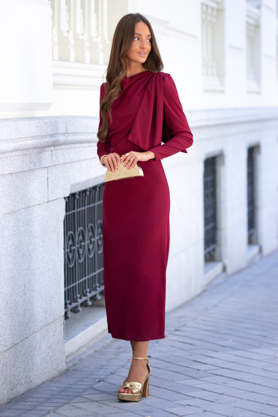 Vestido Jones burdeos