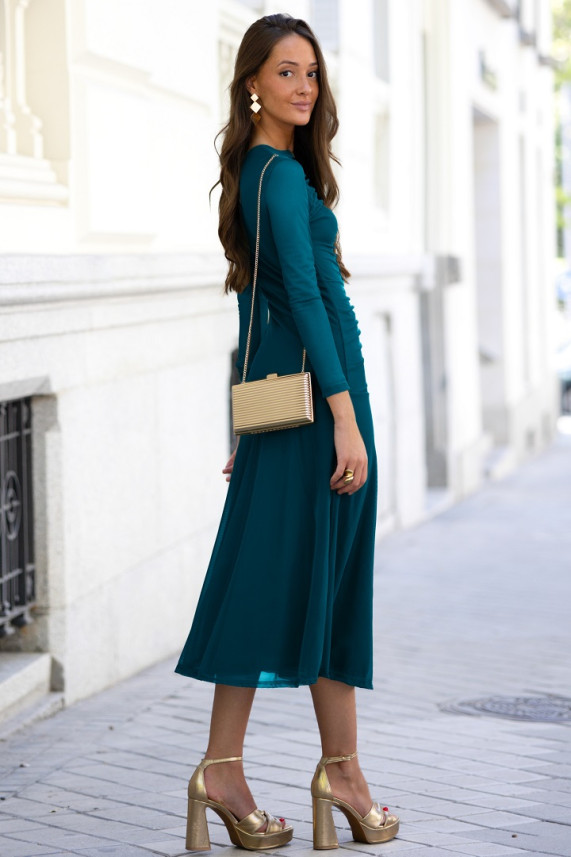 Vestido Cattani azul cobalto