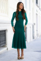 Vestido Cattani verde botella
