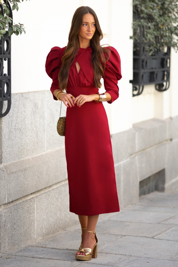 Vestido Amalfi burdeos