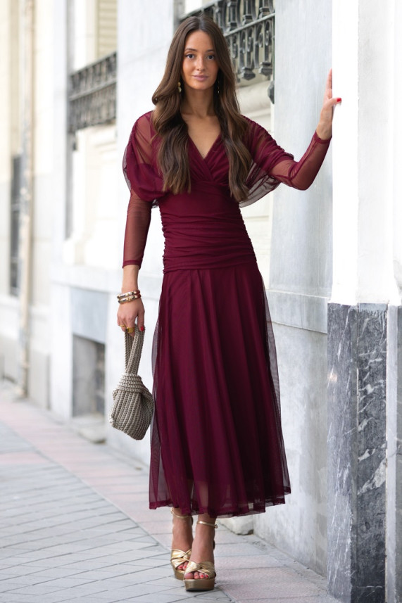 Vestido Grazia burdeos