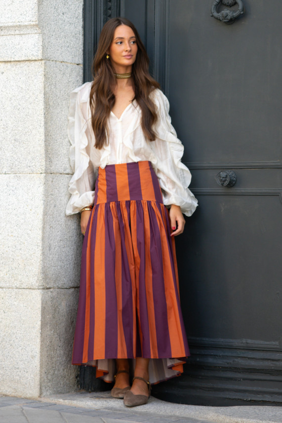 Falda Megan coral