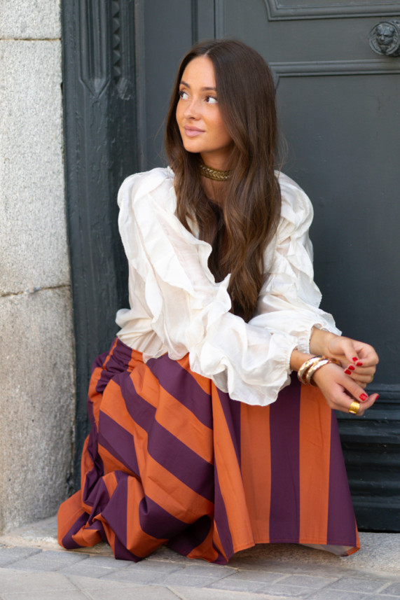 Falda Megan coral