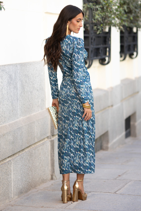 Vestido Dolven azul cobalto