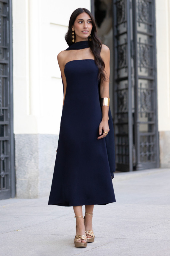 Vestido Milana azul marino