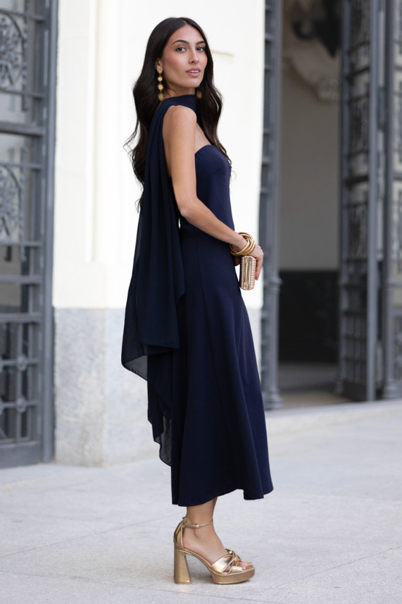 Vestido Milana azul marino
