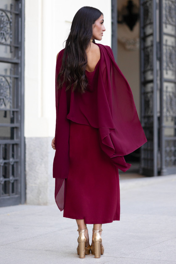 Vestido Milana burdeos