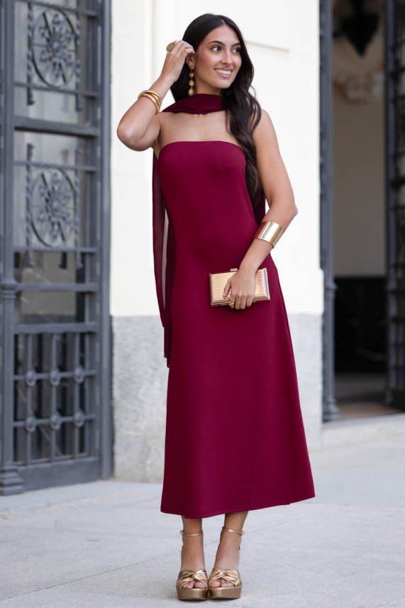 Vestido Milana burdeos