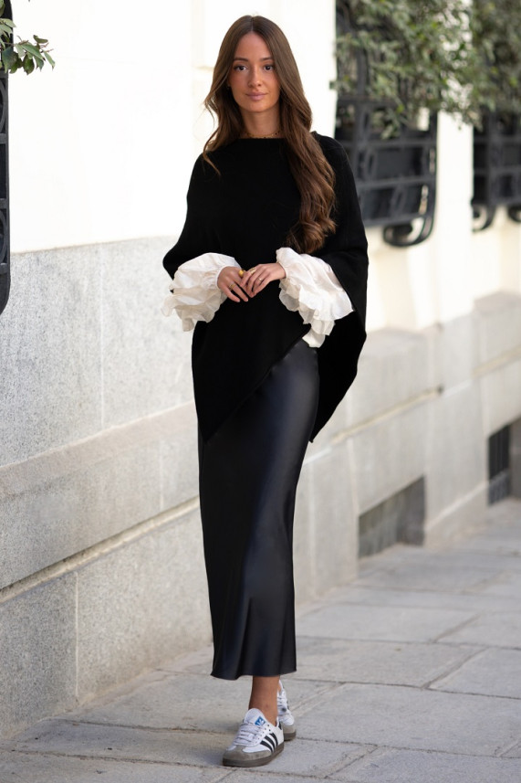 Poncho Whisper negro