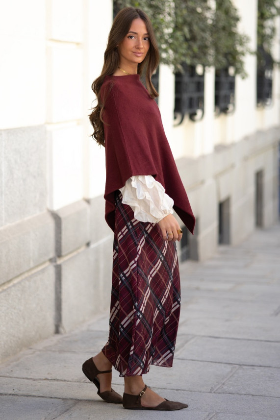 Falda Bliss burdeos