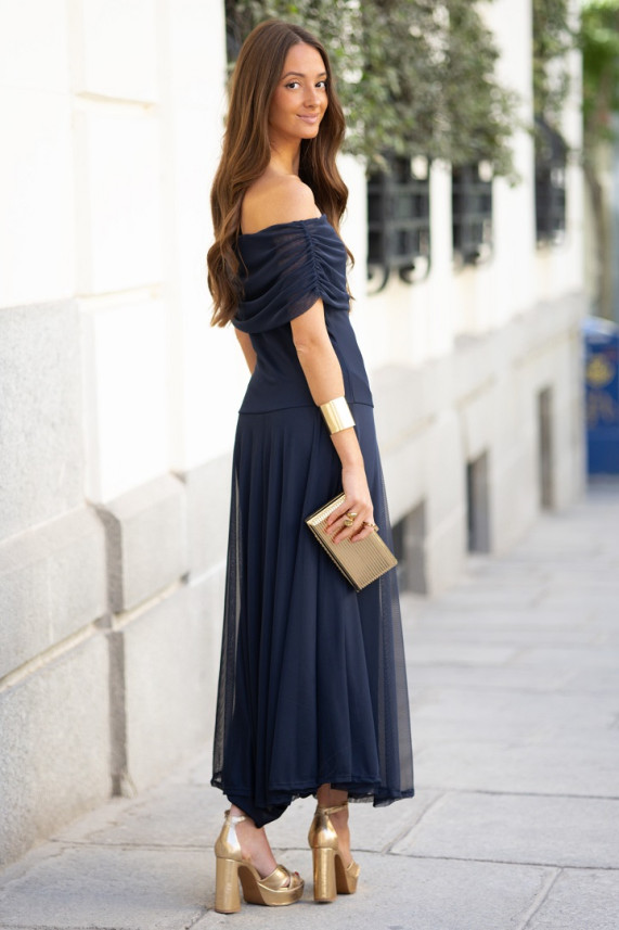 Vestido Bloems azul marino