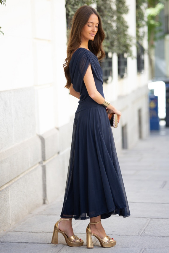 Vestido Bloems azul marino